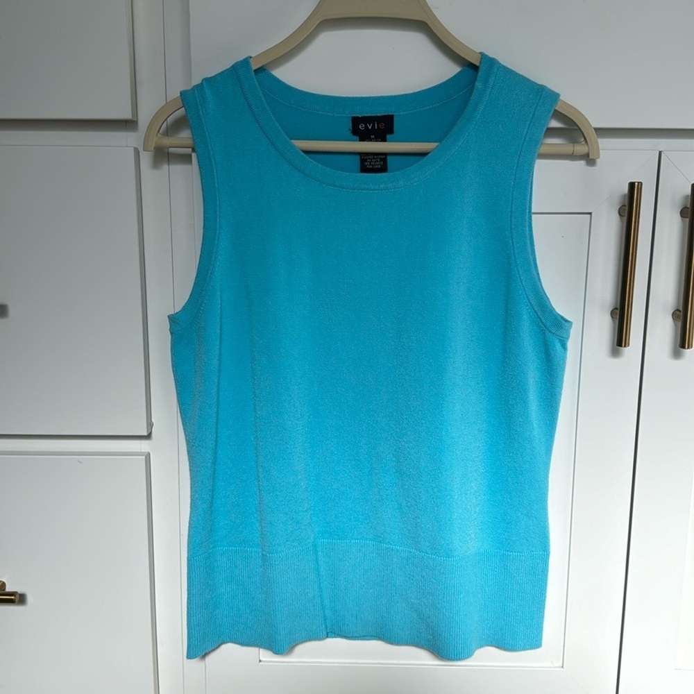 EVIE Bright Blue Sleeveless Work Top - Chic & Professional